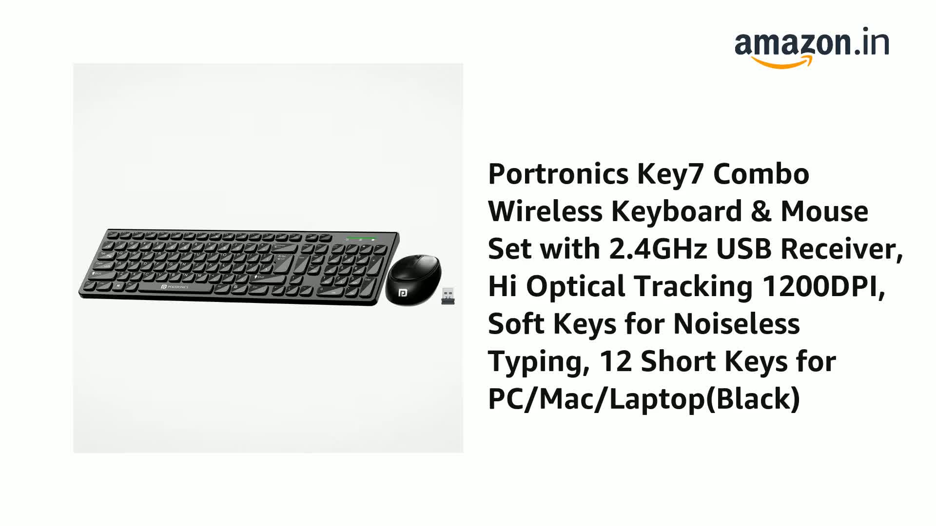 Portronics Key7 Combo Wireless Keyboard & Mouse Set
